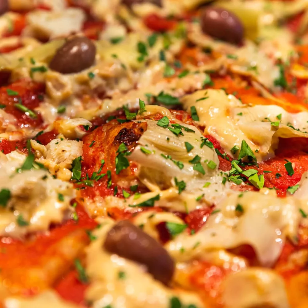 Tasta lugano take away pizza | Tonno olive e carciofi